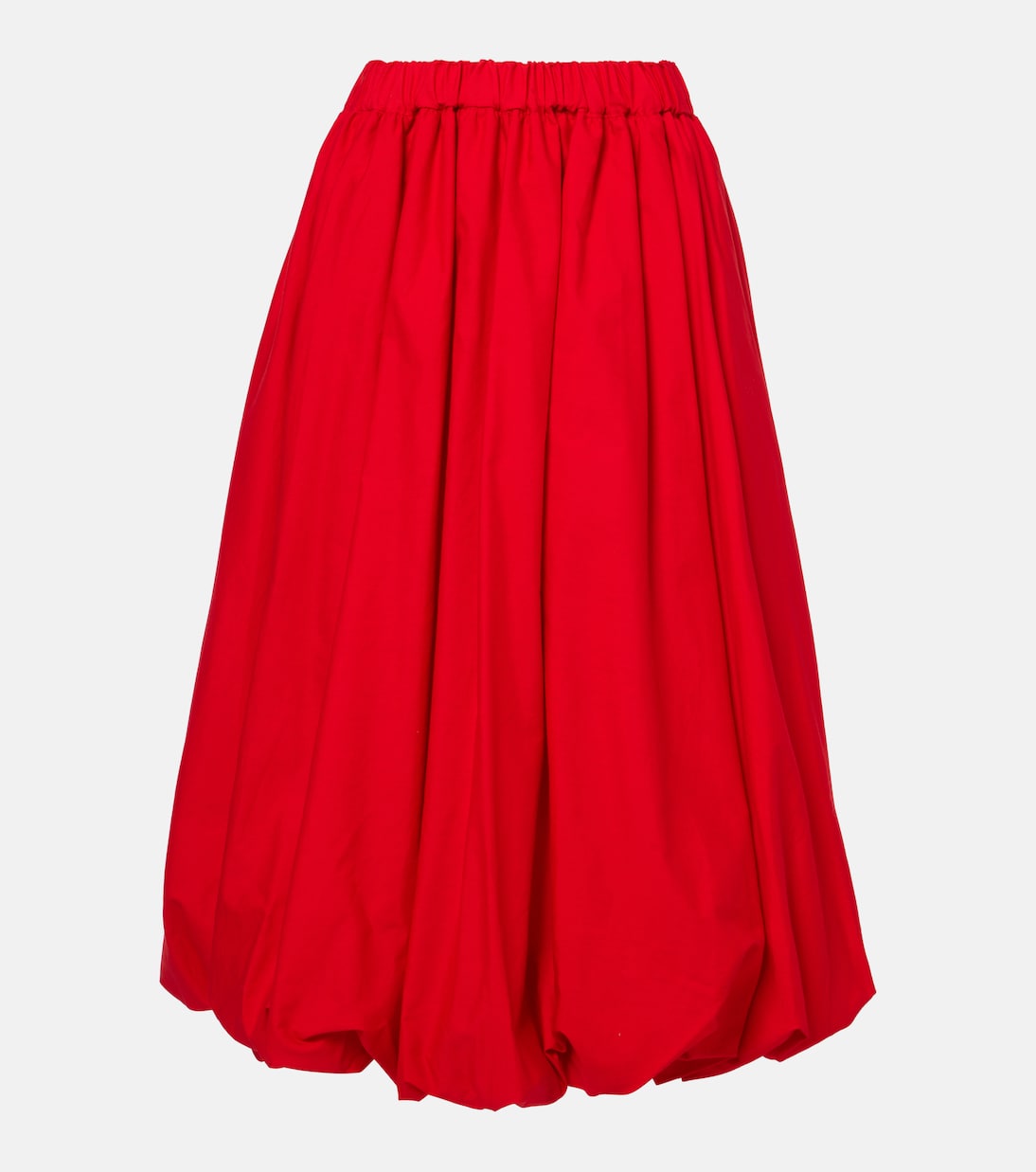 Falda midi de algodón fruncida | Noir Kei Ninomiya