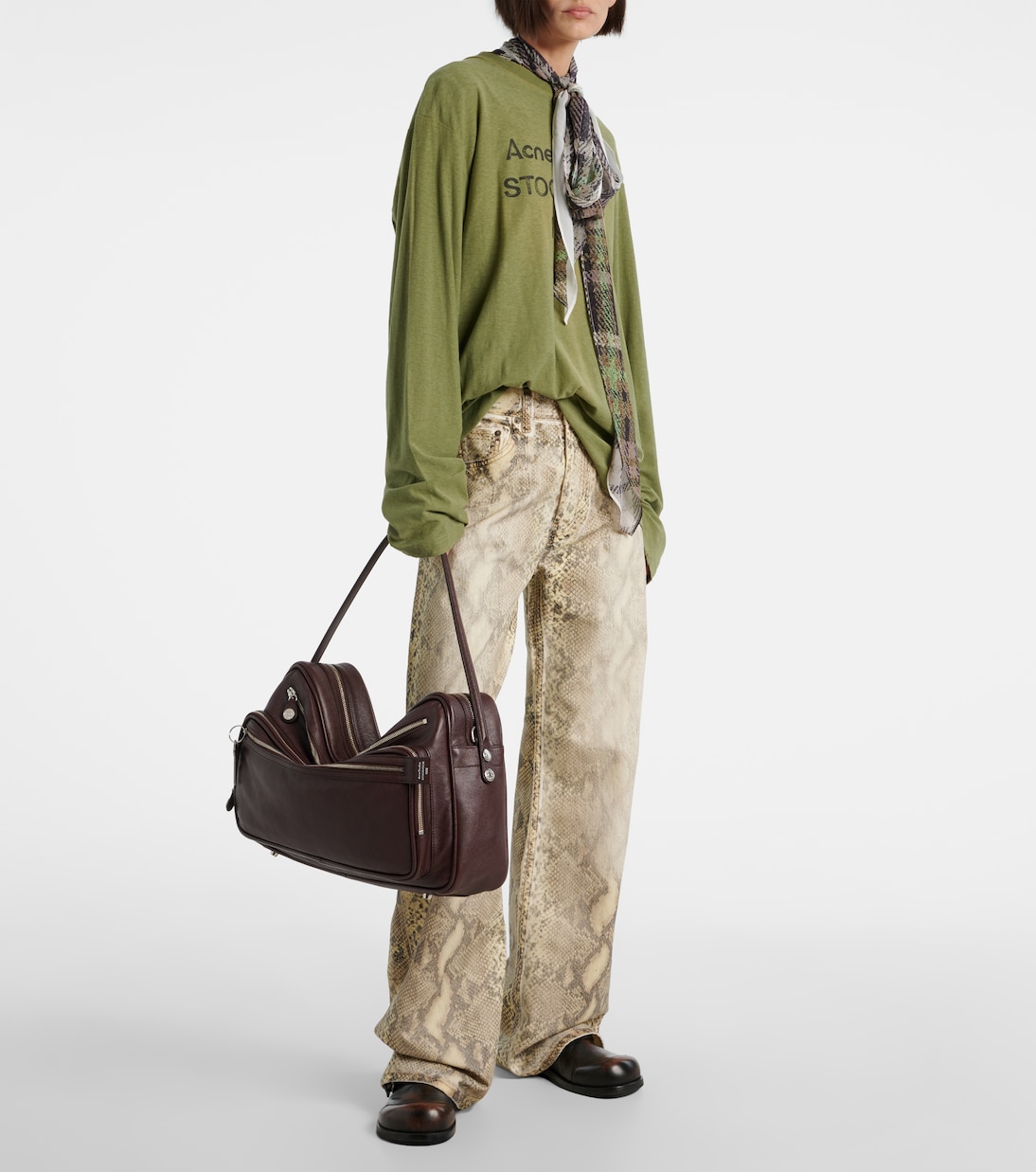 Bolso al hombro Camero Medium de piel | Acne Studios
