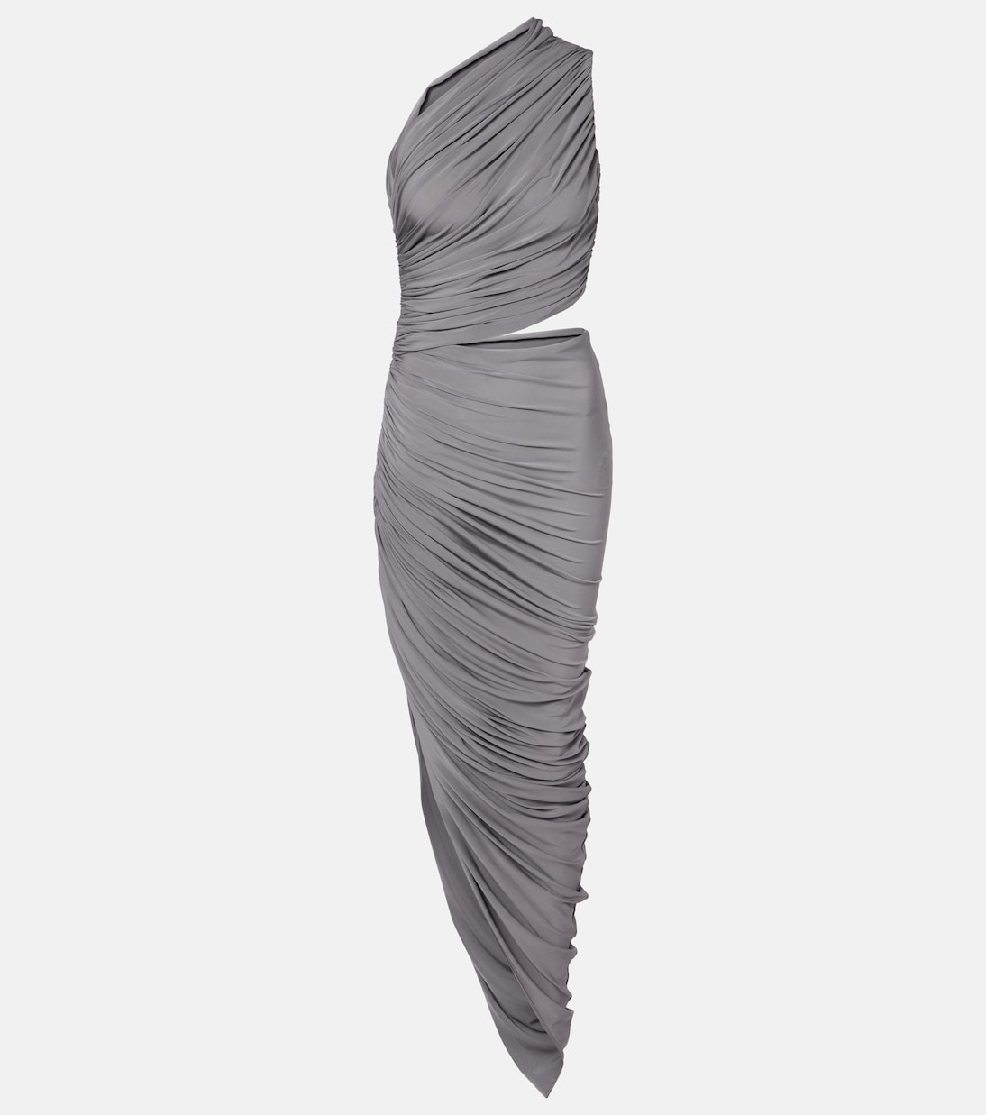 Asymmetric ruched jersey maxi dress | Alaïa