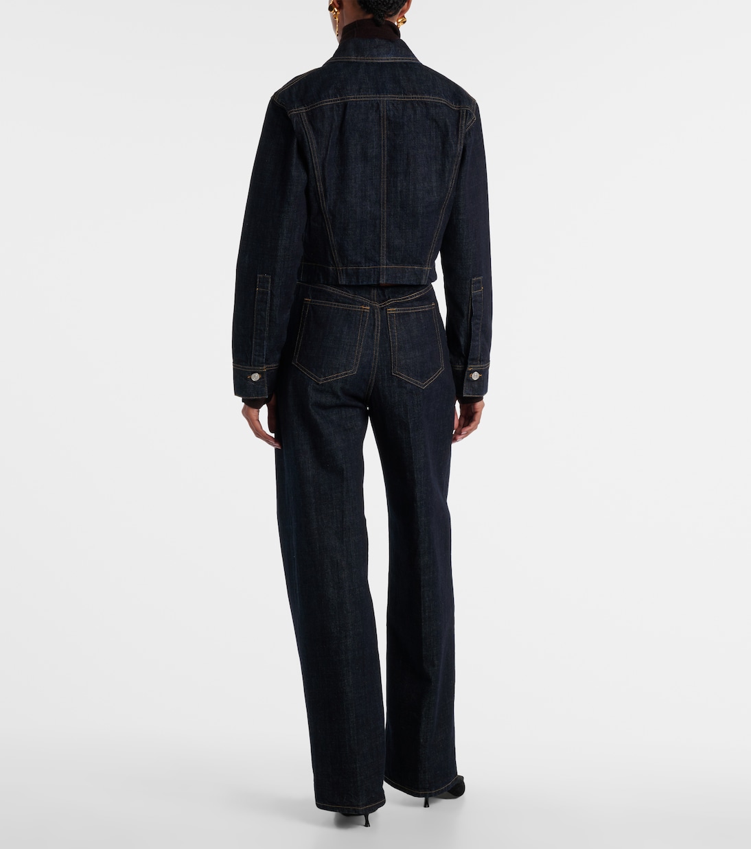 Cropped denim jacket | Victoria Beckham