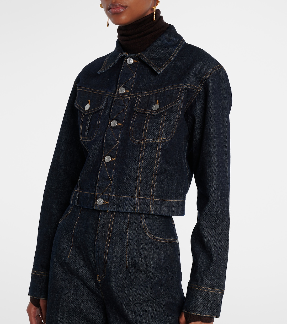 Cropped denim jacket | Victoria Beckham