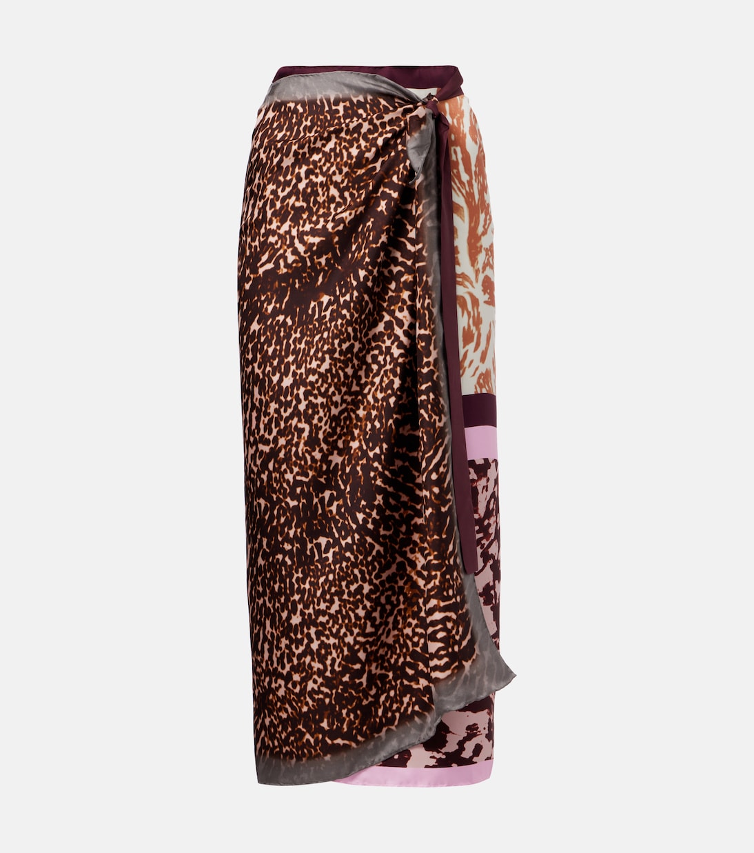Gonna a portafoglio Scarfy in seta con stampa | Dries Van Noten