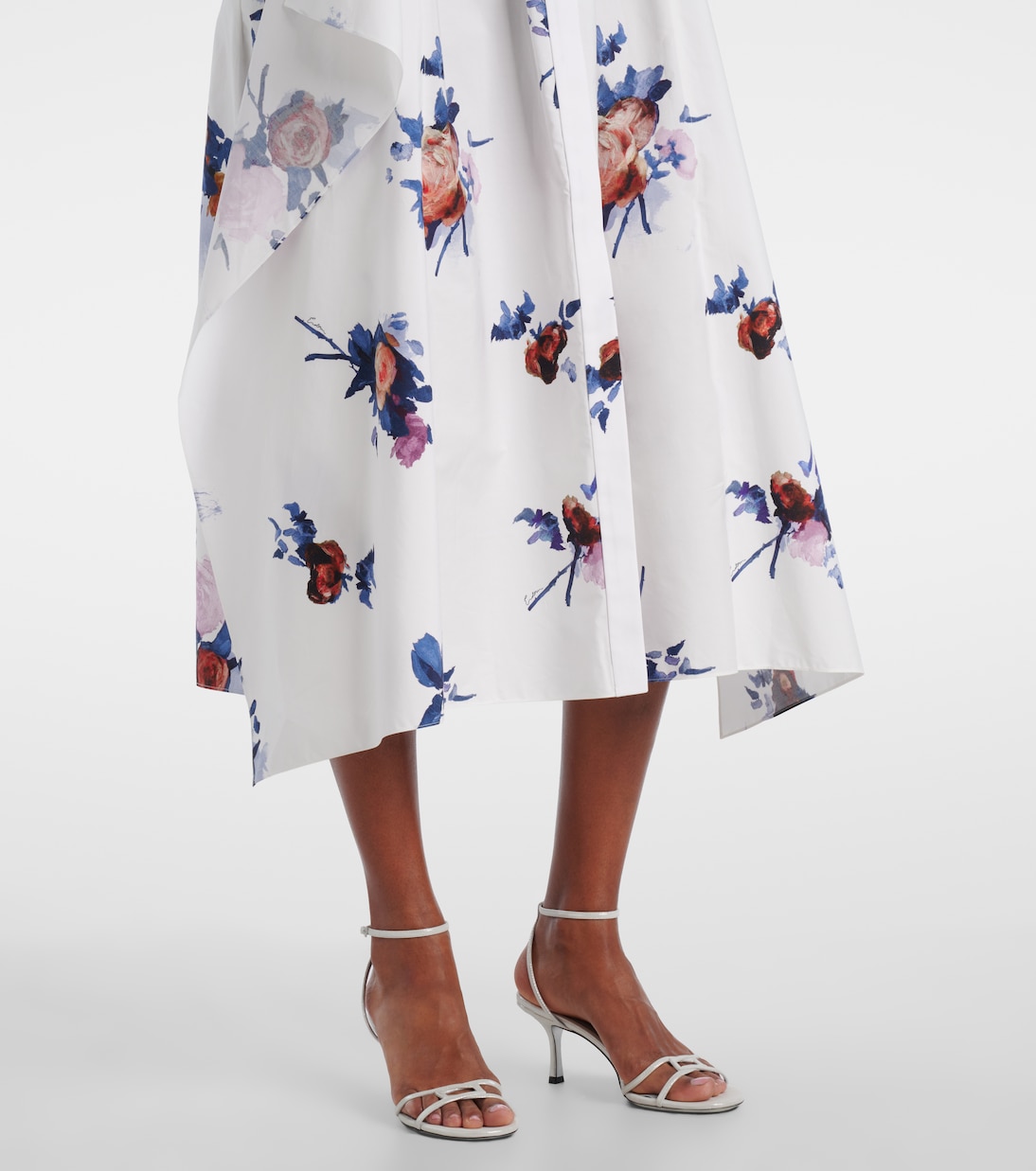 Vestido camisero de popelín de algodón floral | Erdem