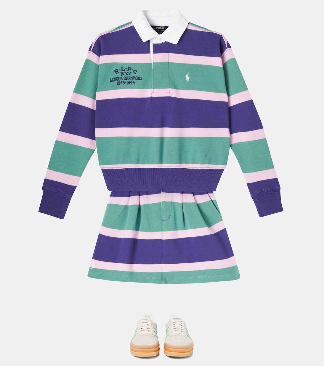 Gonna in cotone a righe | Polo Ralph Lauren Kids