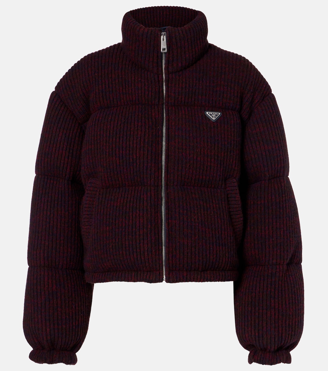 Cropped-Daunenjacke aus Wolle und Kaschmir | Prada
