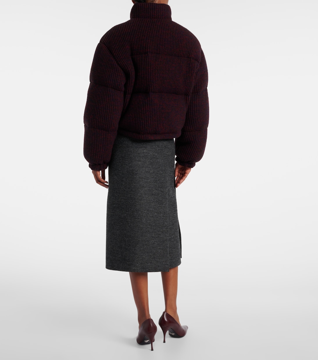 Cropped-Daunenjacke aus Wolle und Kaschmir | Prada