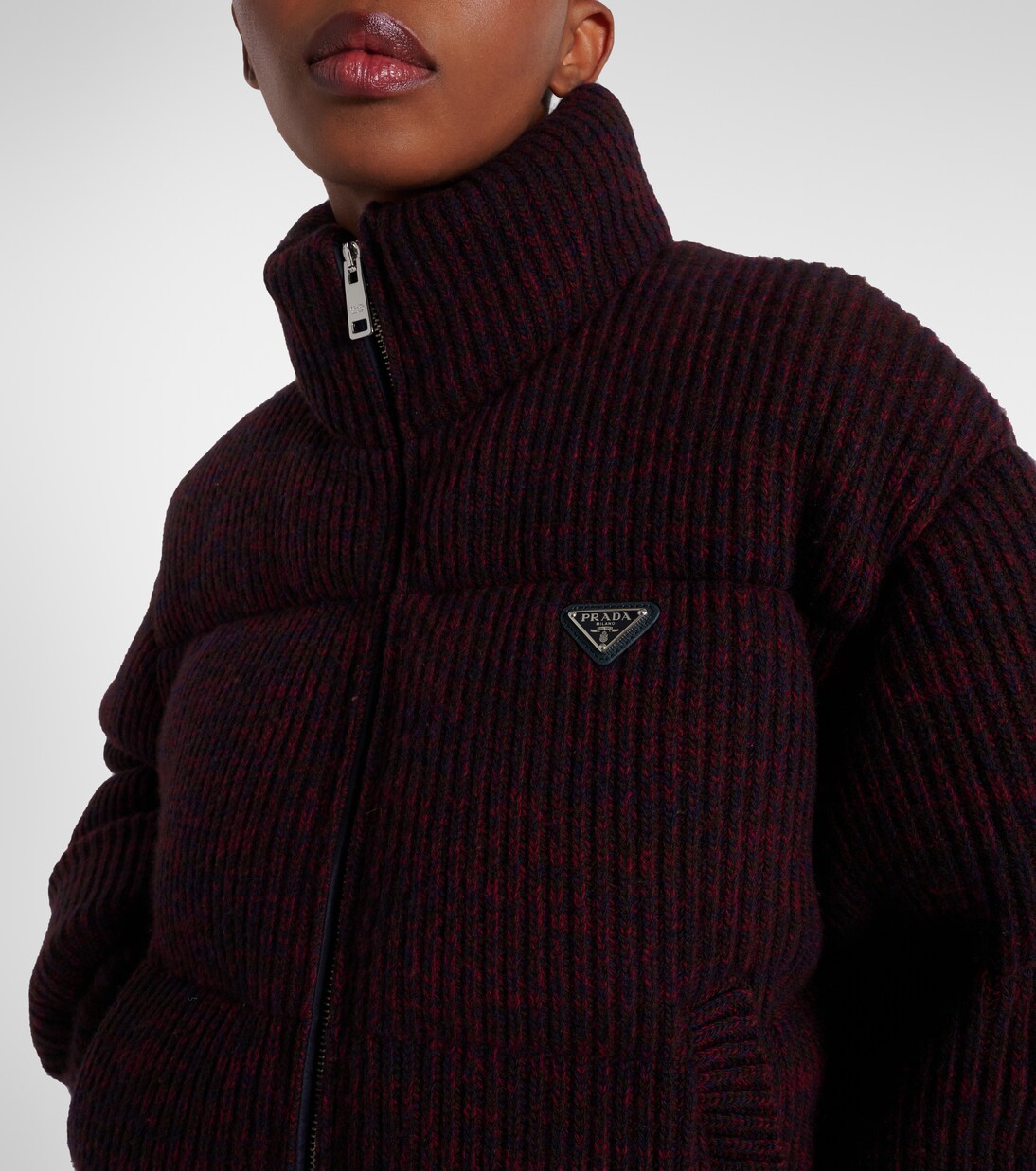 Cropped-Daunenjacke aus Wolle und Kaschmir | Prada