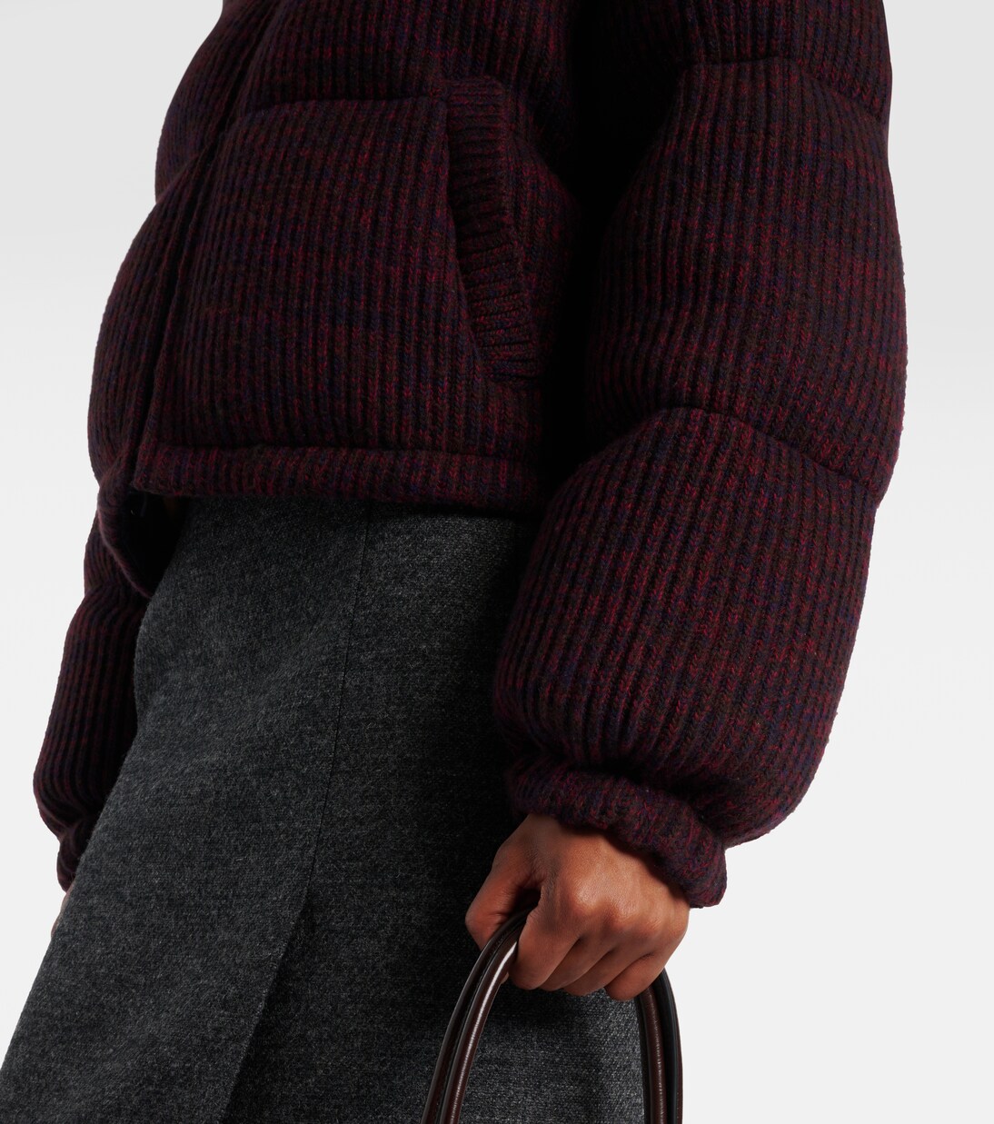 Cropped-Daunenjacke aus Wolle und Kaschmir | Prada