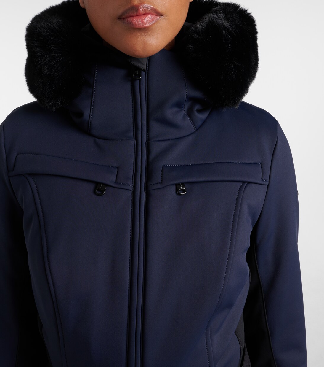 Parry faux fur-trimmed ski suit | Goldbergh