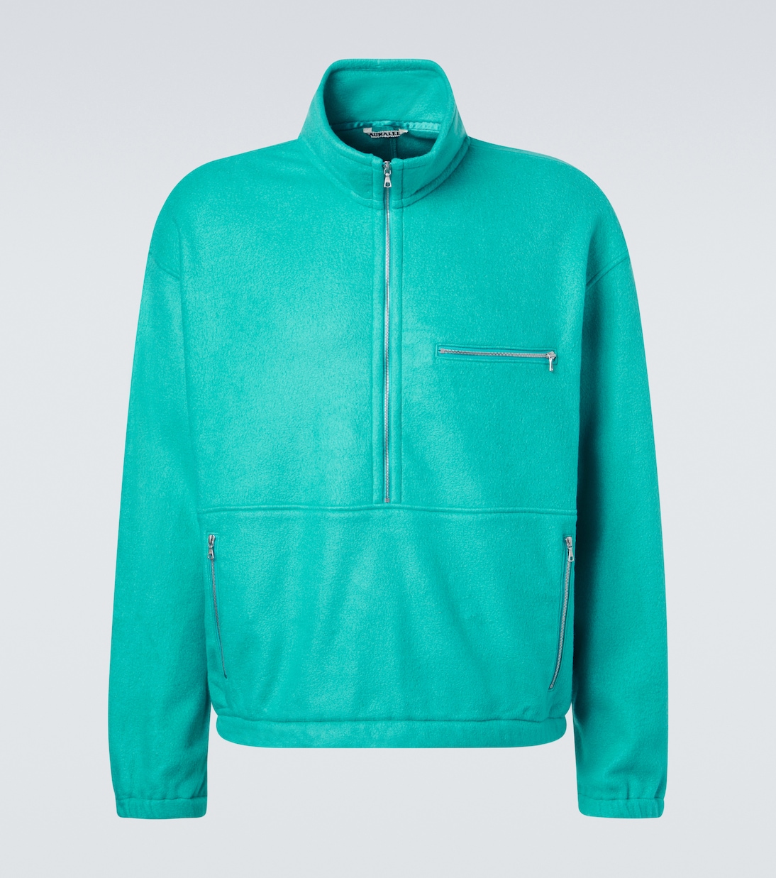 Silk fleece half-zip sweater | Auralee
