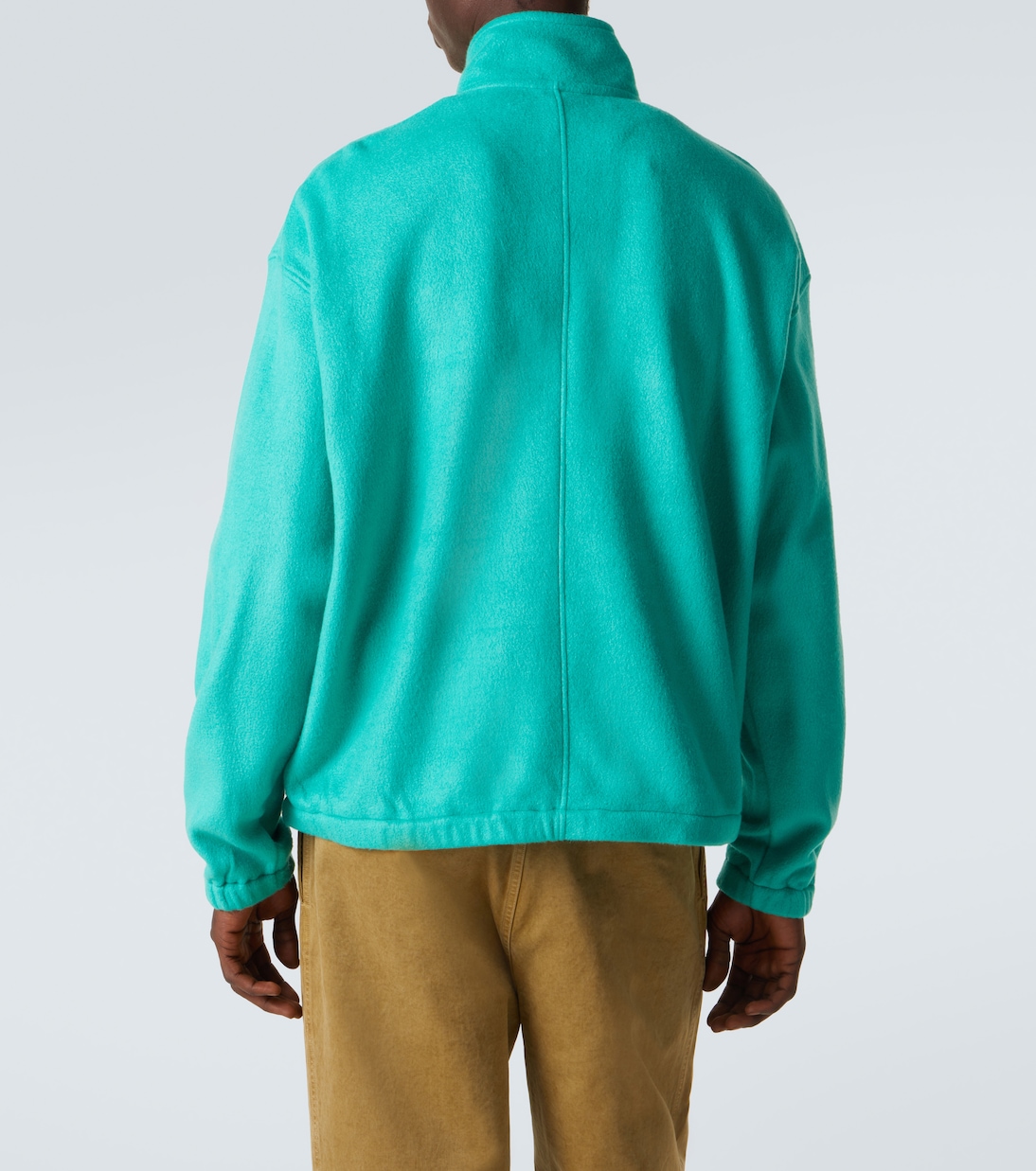 Silk fleece half-zip sweater | Auralee