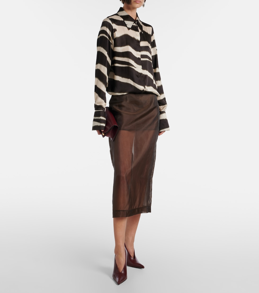 Printed satin shirt | Nina Ricci