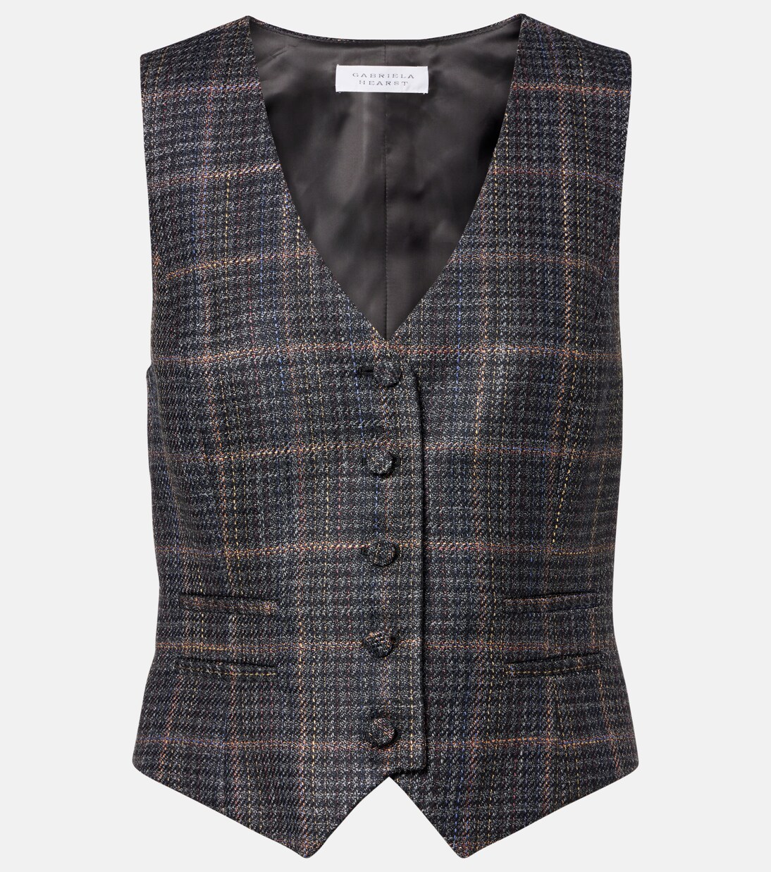 Coleridge checked wool and silk vest | Gabriela Hearst
