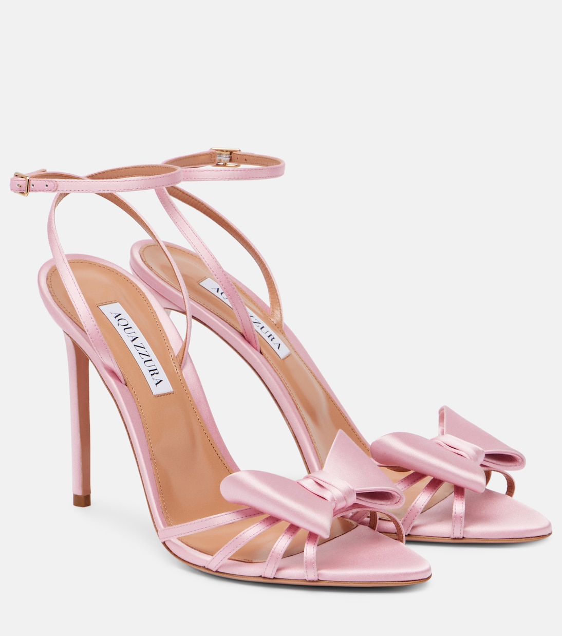 Sandali Black Tie 105 in raso | Aquazzura