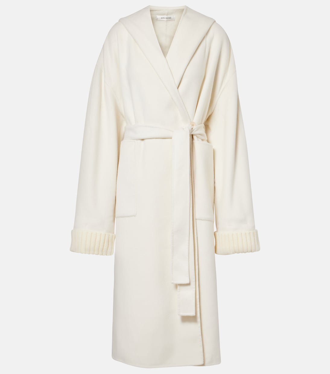 Hooded wool and cashmere coat | Aya Muse