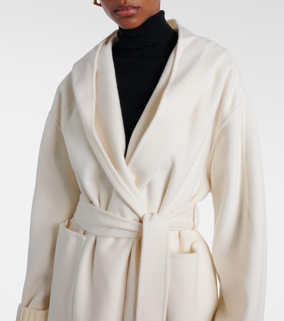 Hooded wool and cashmere coat | Aya Muse