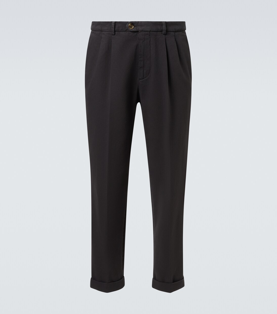 Pantalones rectos de algodón | Brunello Cucinelli