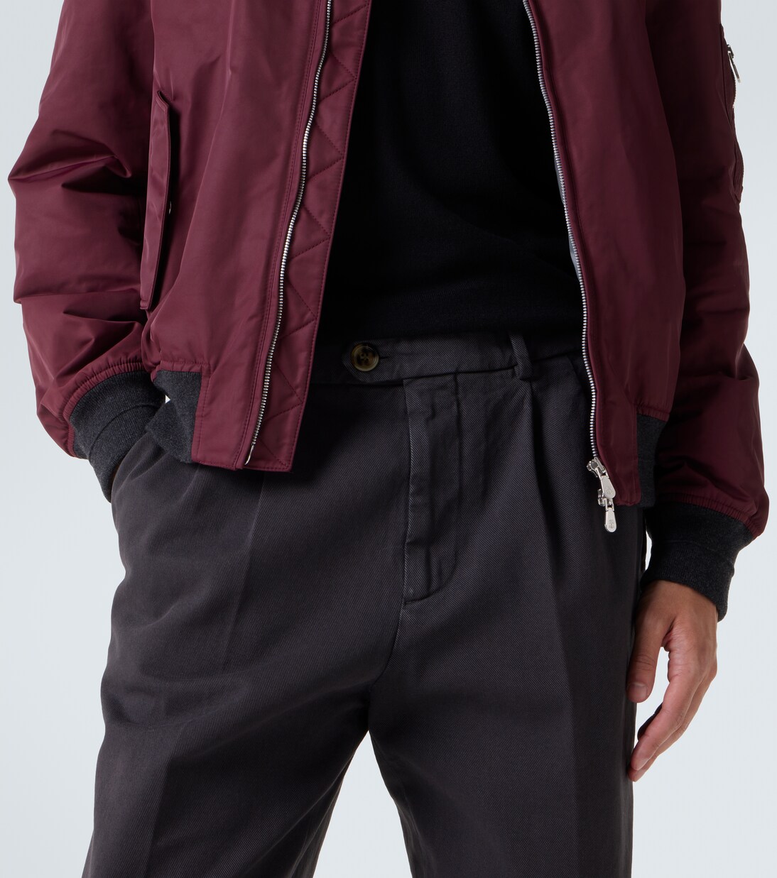 Pantalones rectos de algodón | Brunello Cucinelli