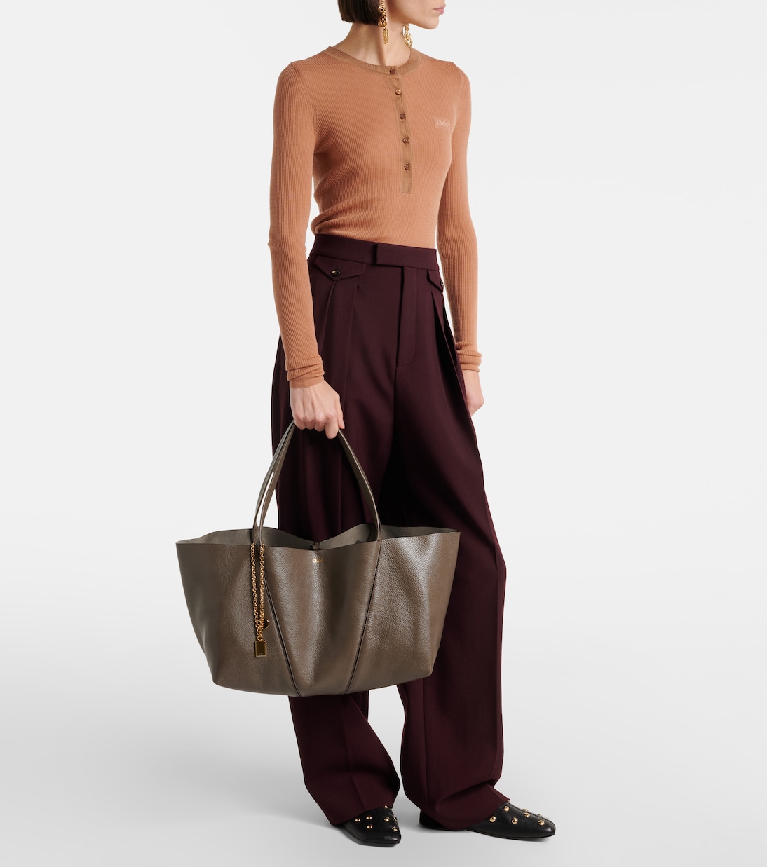 Chloé Spin Medium leather tote bag | Chloé