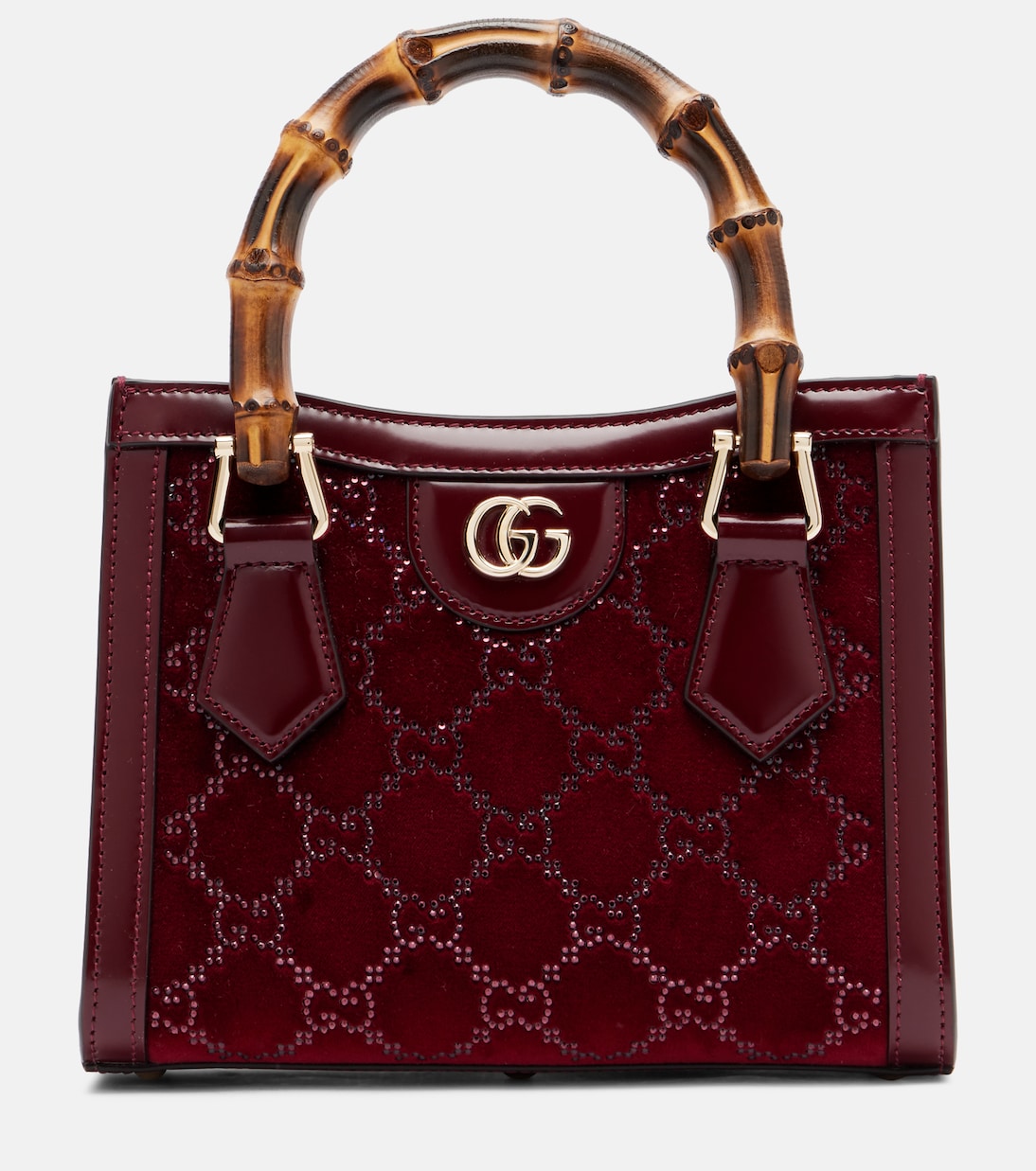 Gucci Diana GG Crystal velvet tote bag | Gucci