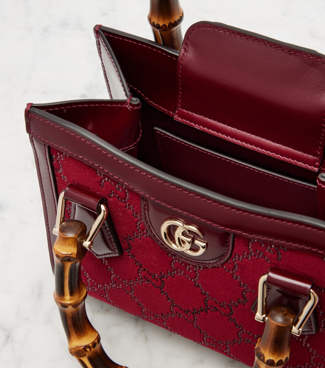 Gucci Diana GG Crystal velvet tote bag | Gucci