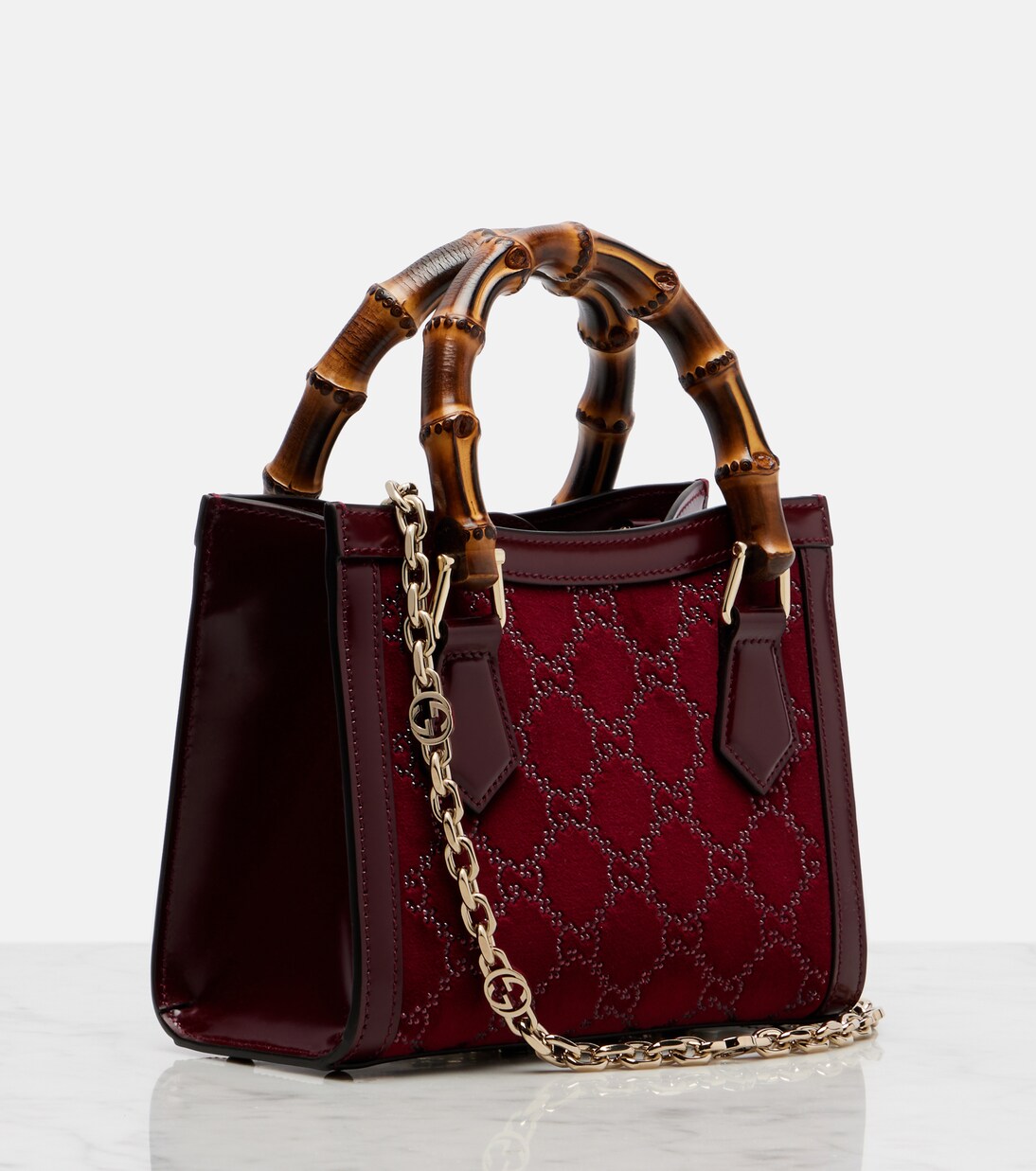 Gucci Diana GG Crystal velvet tote bag | Gucci