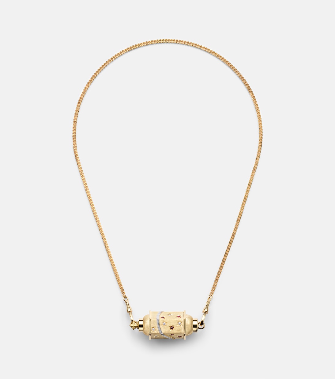 Milky Way 18kt gold pendant necklace with diamonds and rubies | Marie Lichtenberg