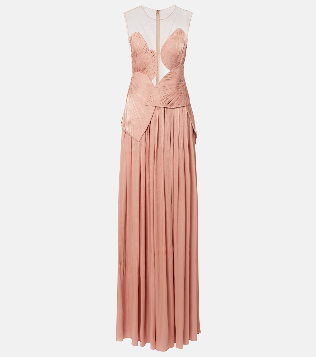 Serenne lamé georgette gown | Costarellos