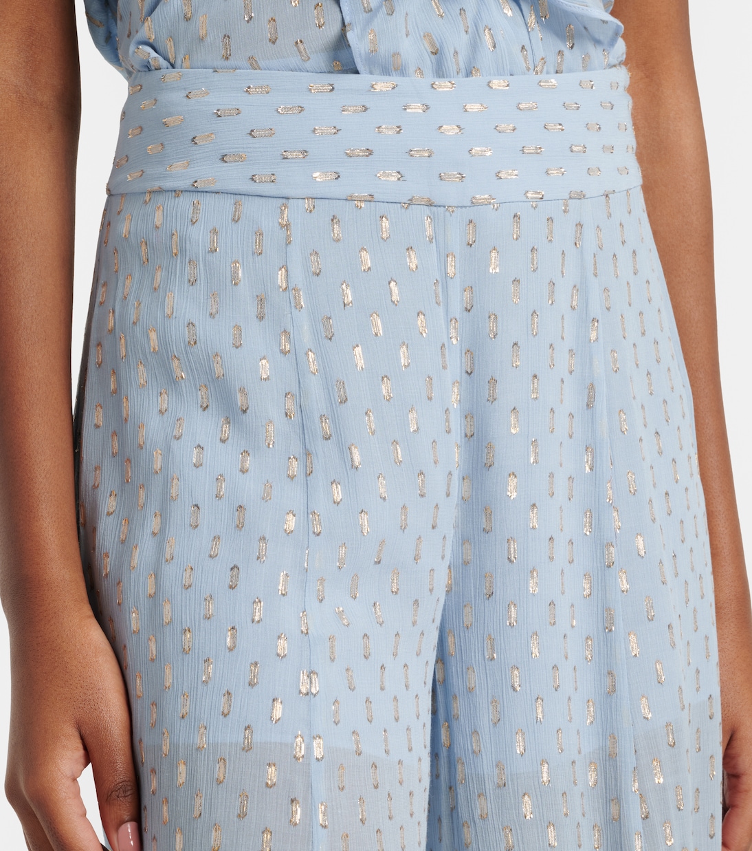 Daylight semi-sheer chiffon wide-leg pants | Zimmermann