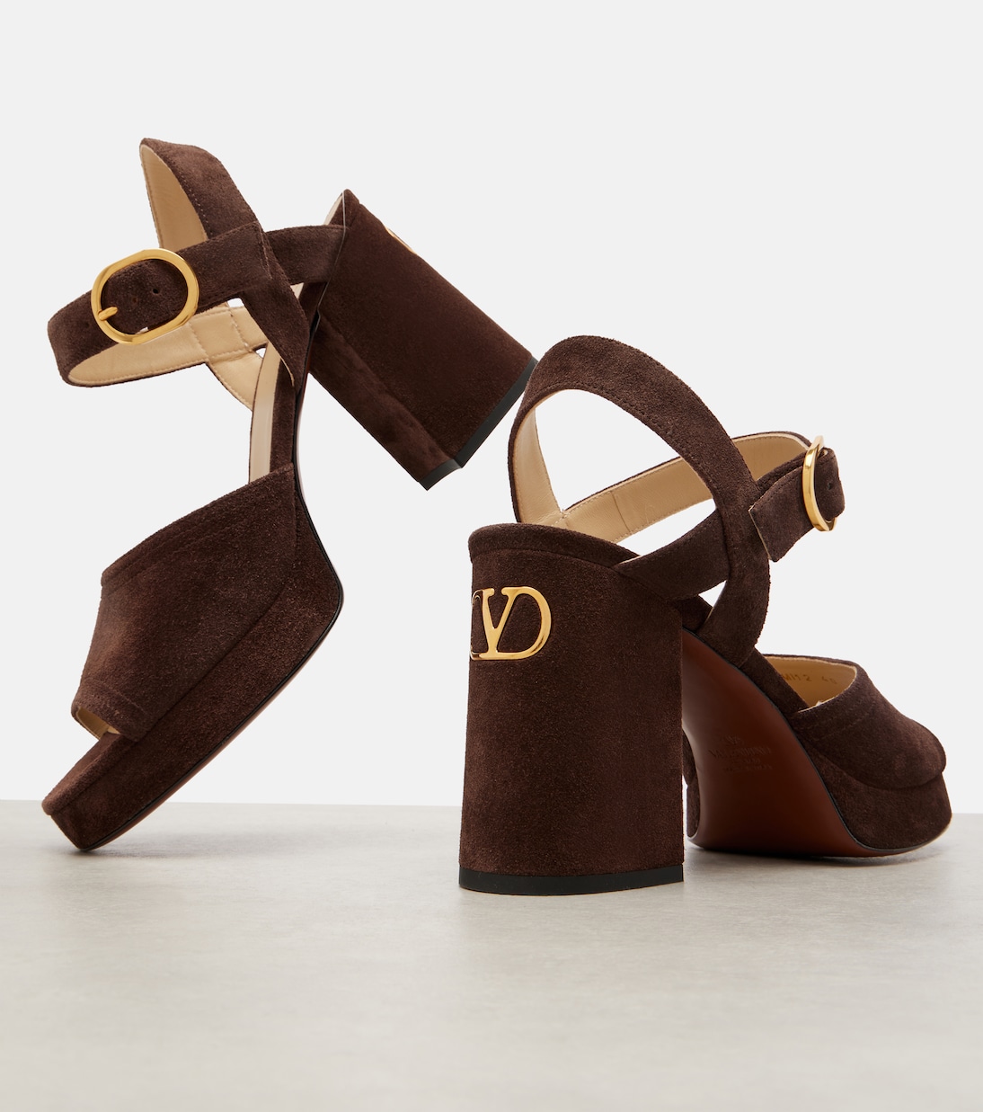 Fawcette VLogo suede platform sandals | Valentino Garavani