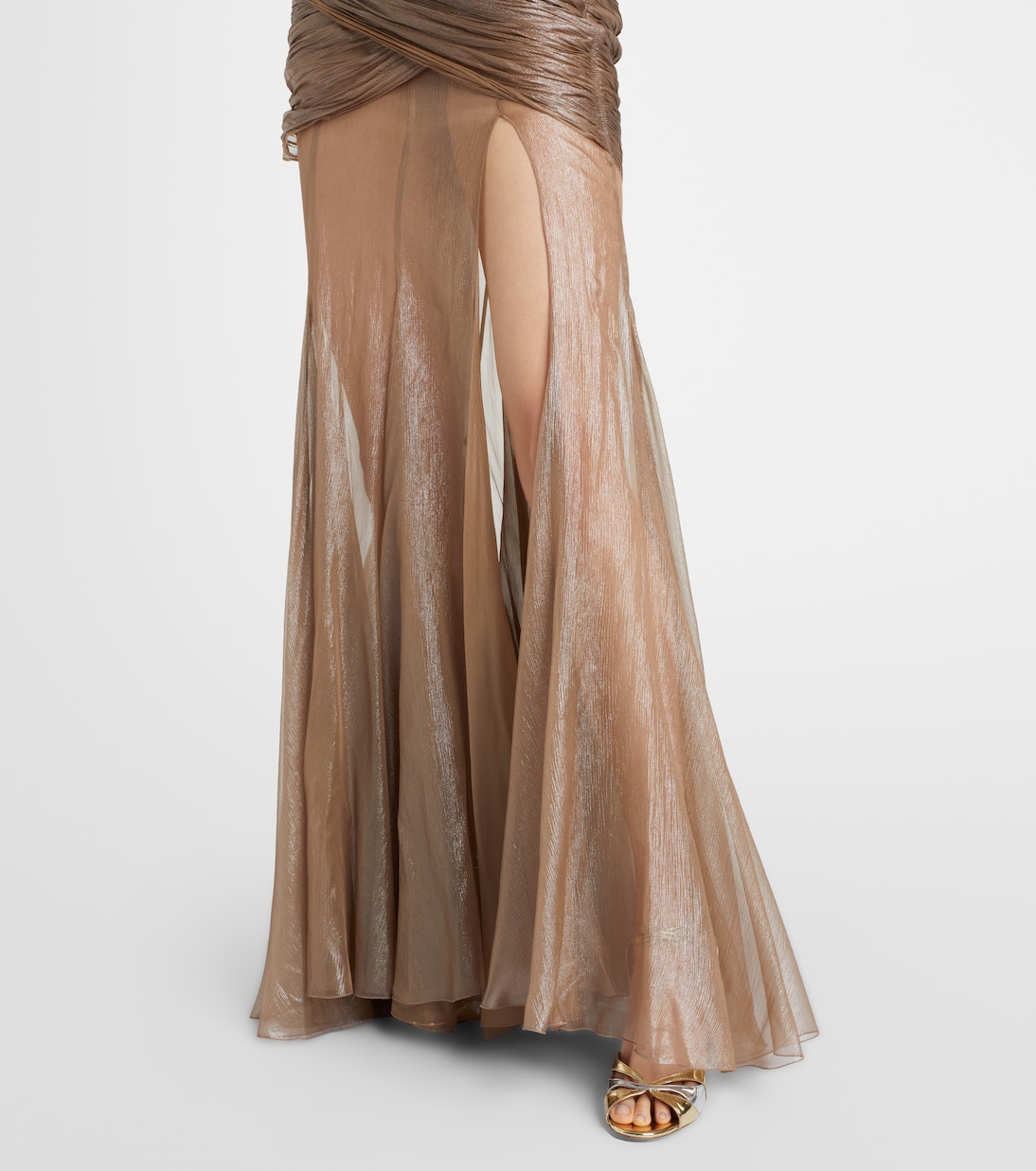 One-Shoulder-Robe Marimar aus Seide | Maria Lucia Hohan