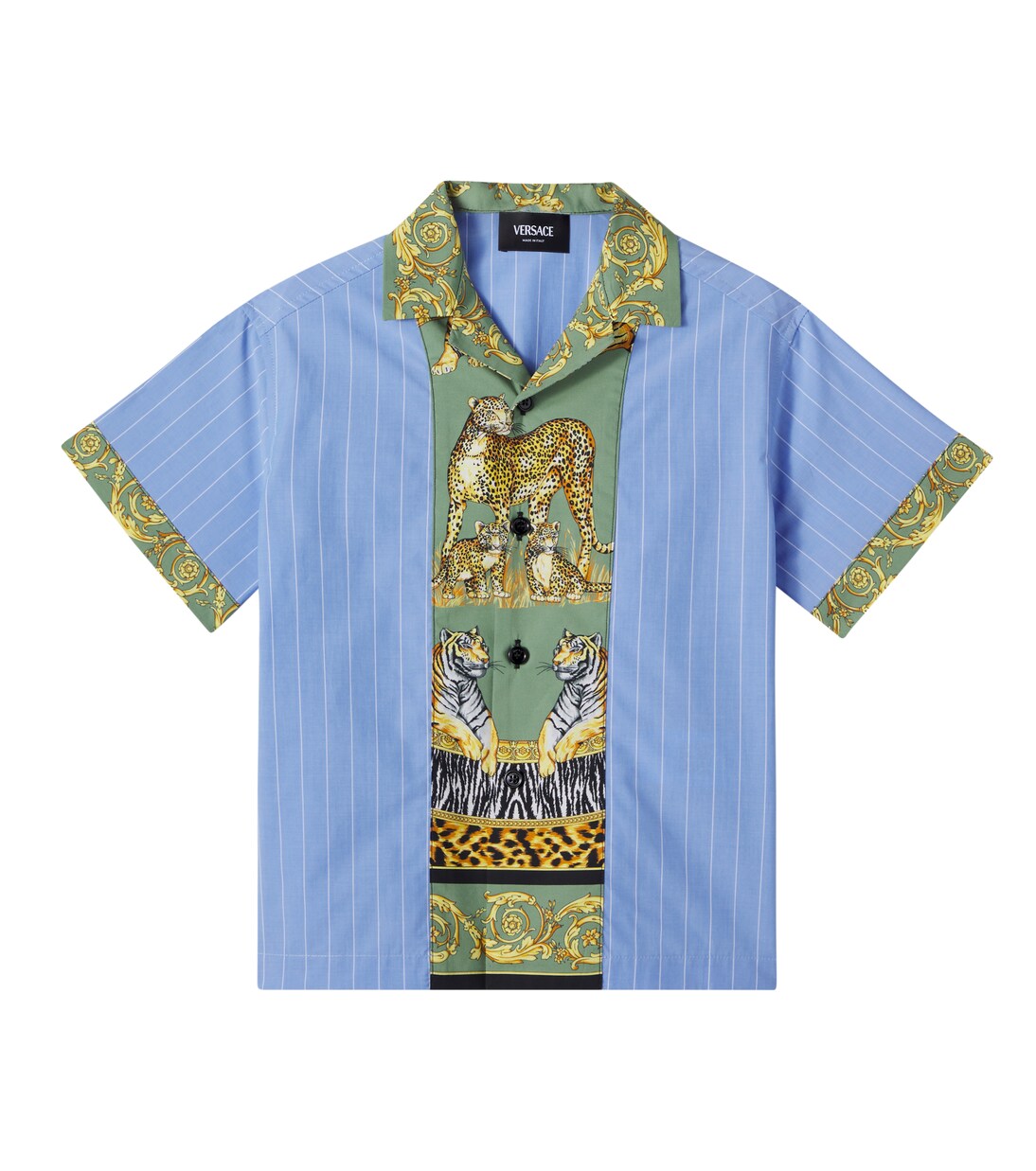 Camicia in cotone gessato | Versace Kids