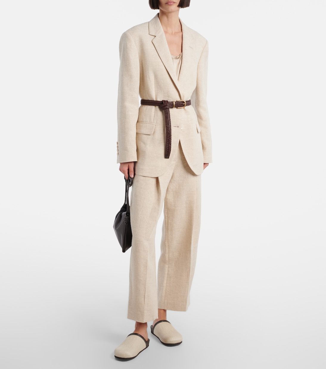 Monili leather-trimmed mules | Brunello Cucinelli