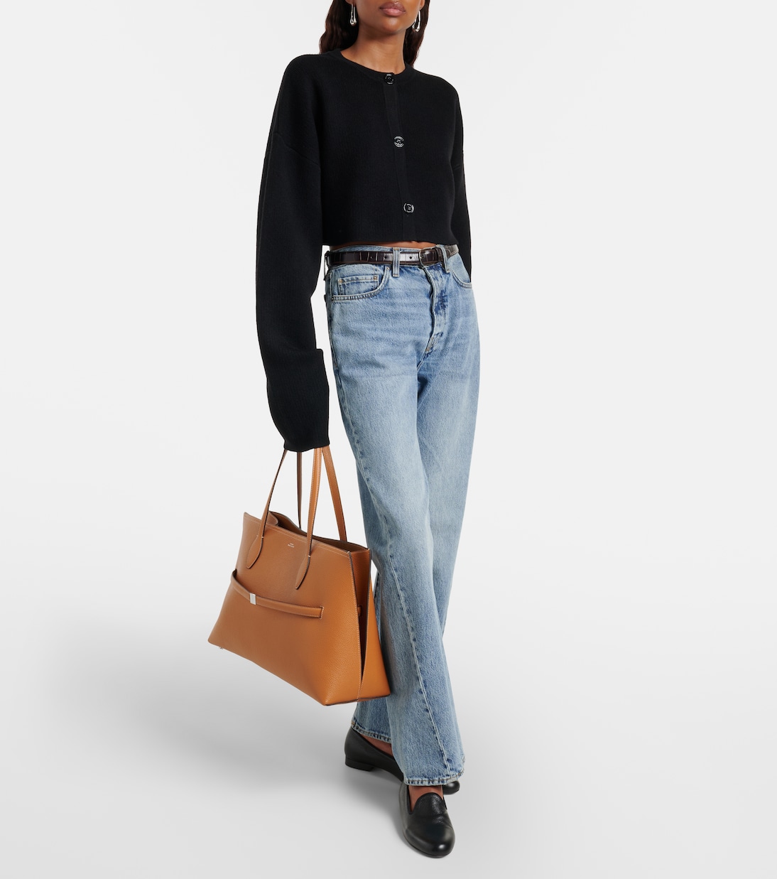 Lounge Large leather tote bag | Toteme