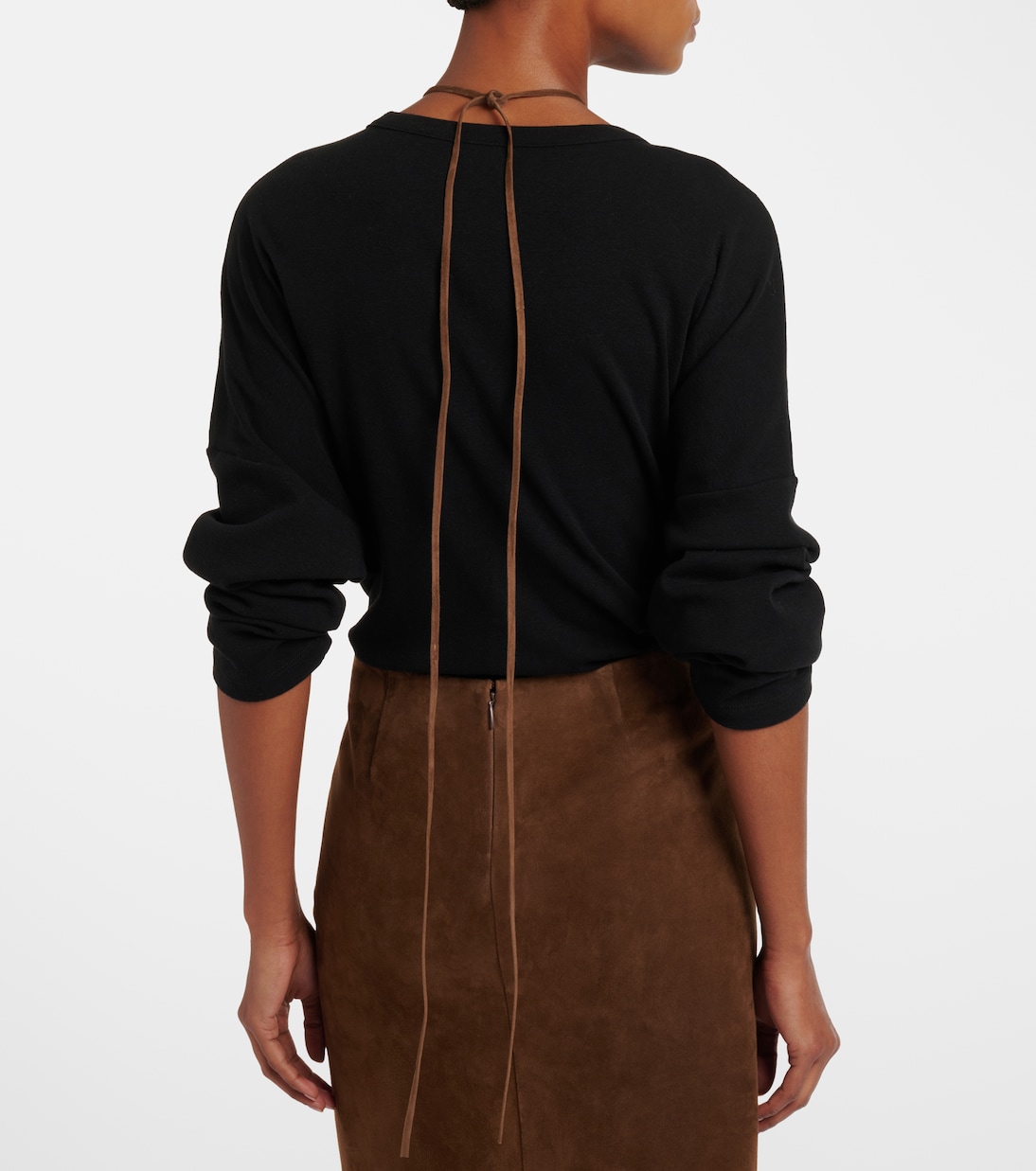 Erina suede pencil skirt | The Row