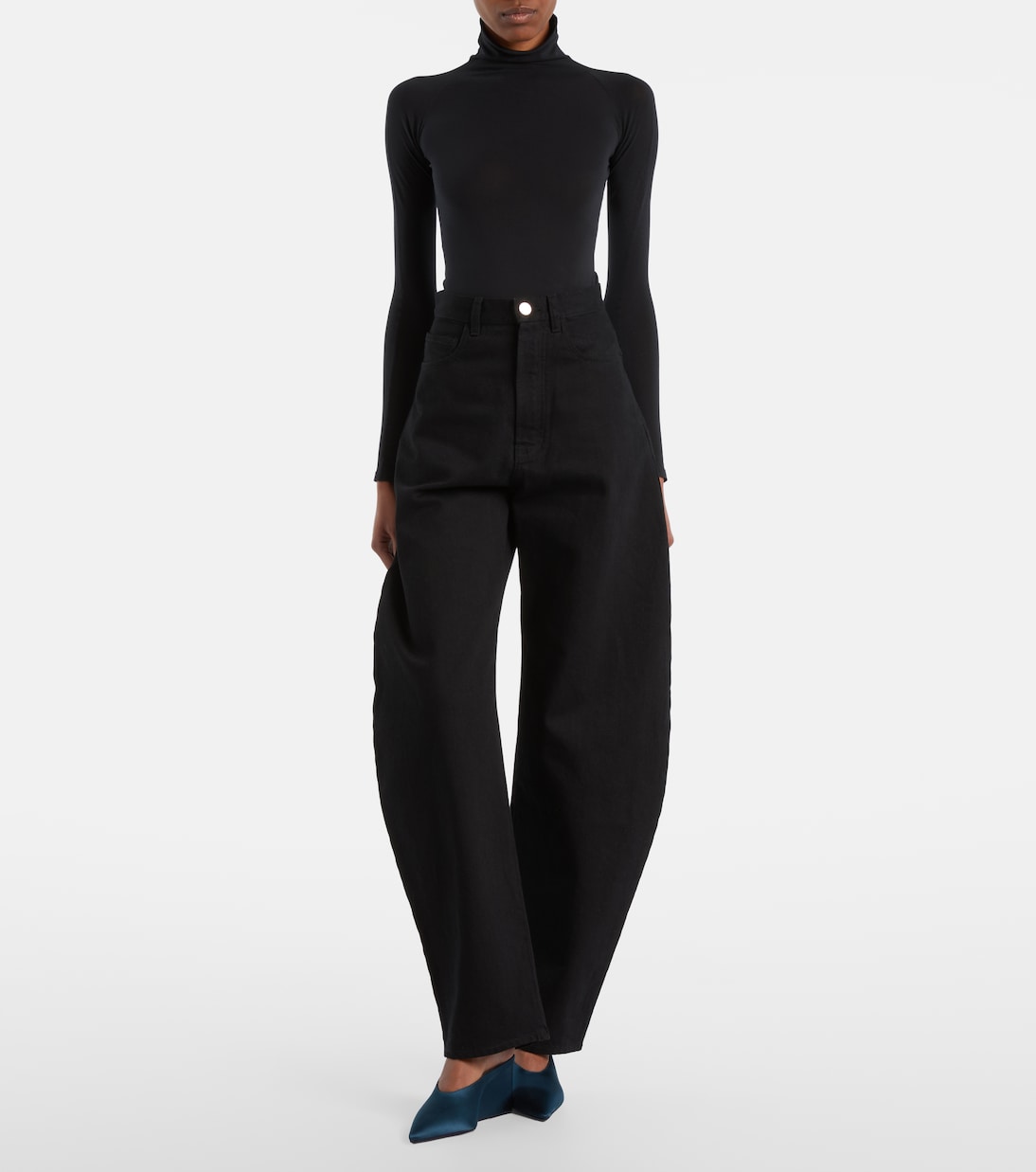 Cube satin wedge mules | Alaïa