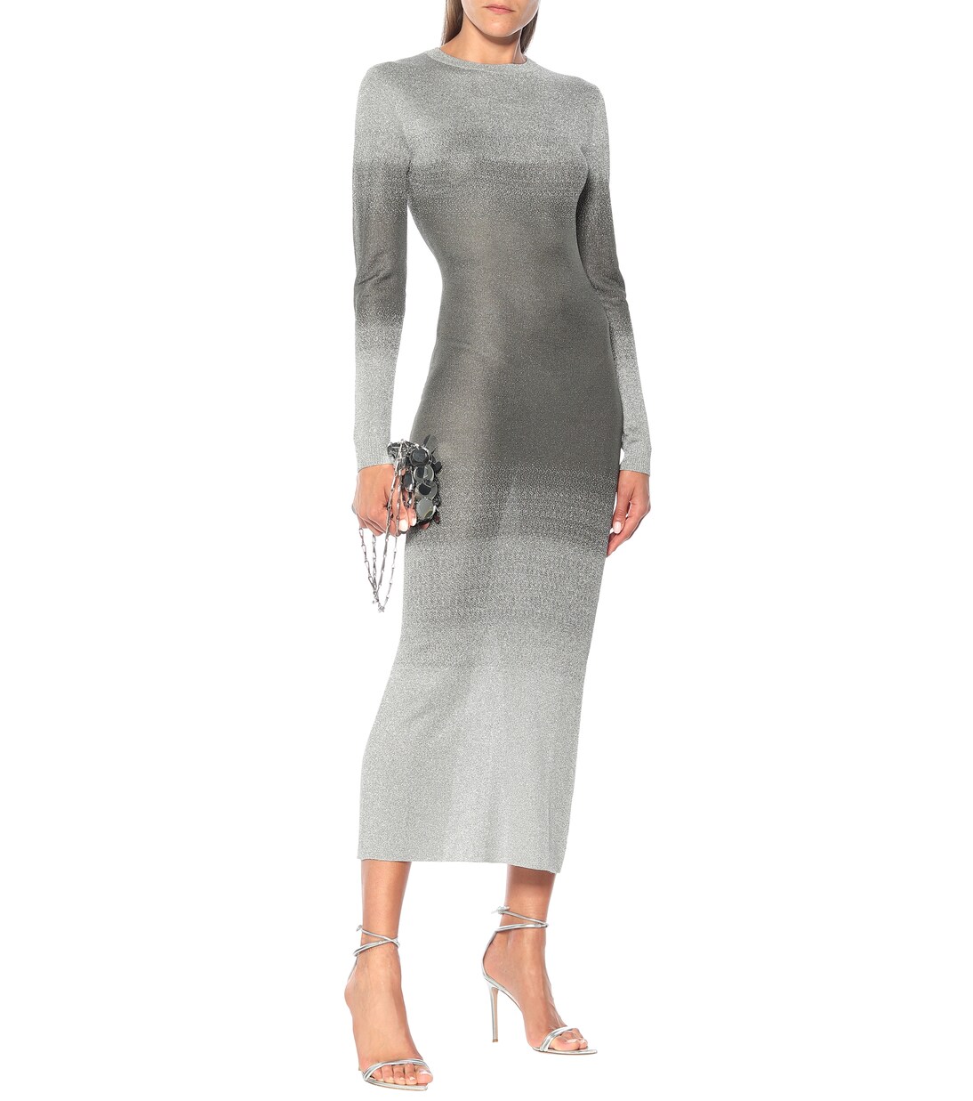 Lurex® bodycon midi dress | Rabanne