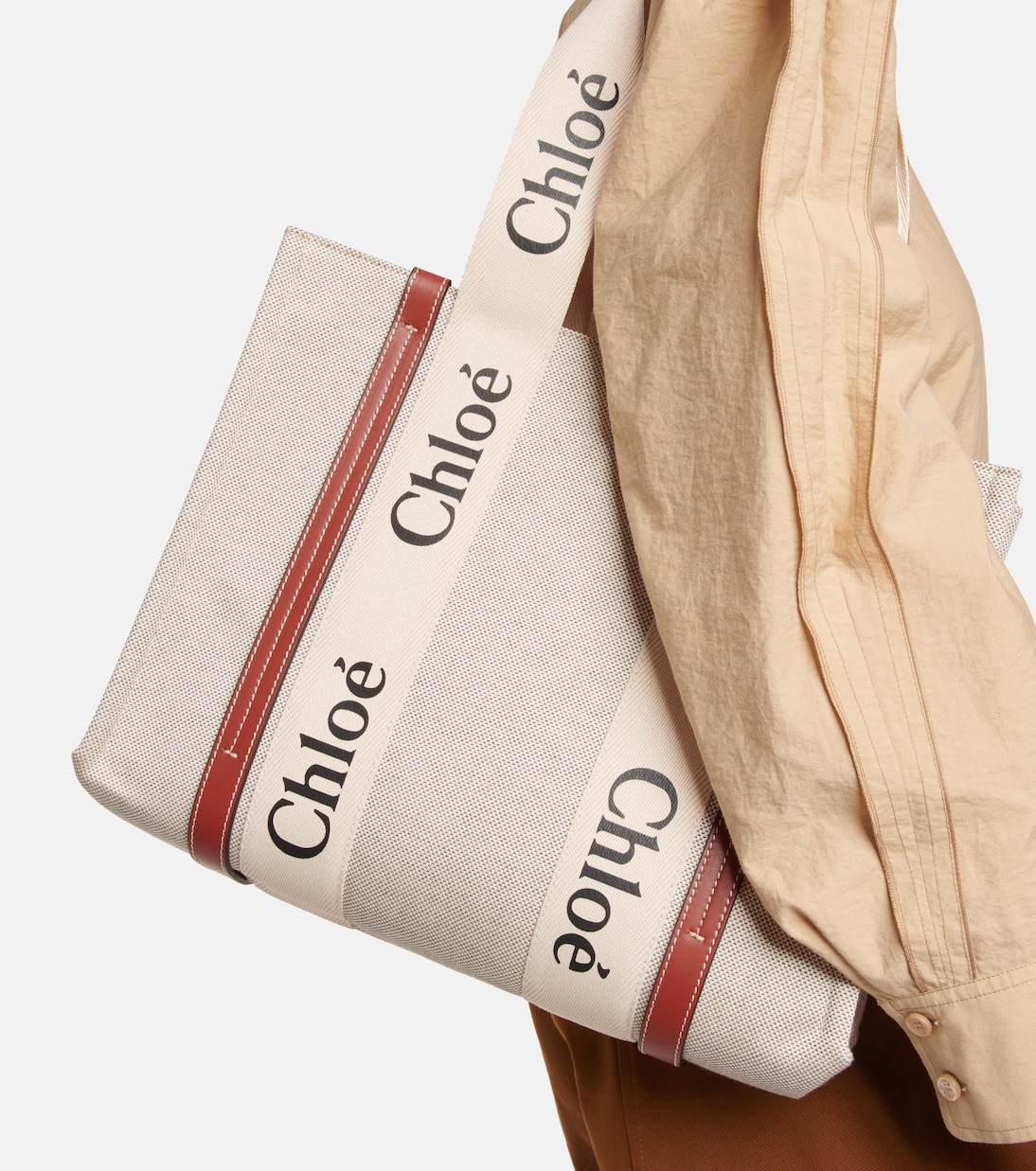 Shopper Woody Medium in canvas | Chloé