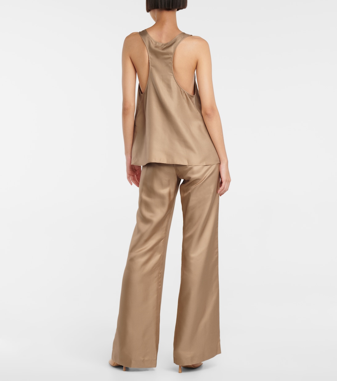 Jeff silk herringbone tank top | Gabriela Hearst