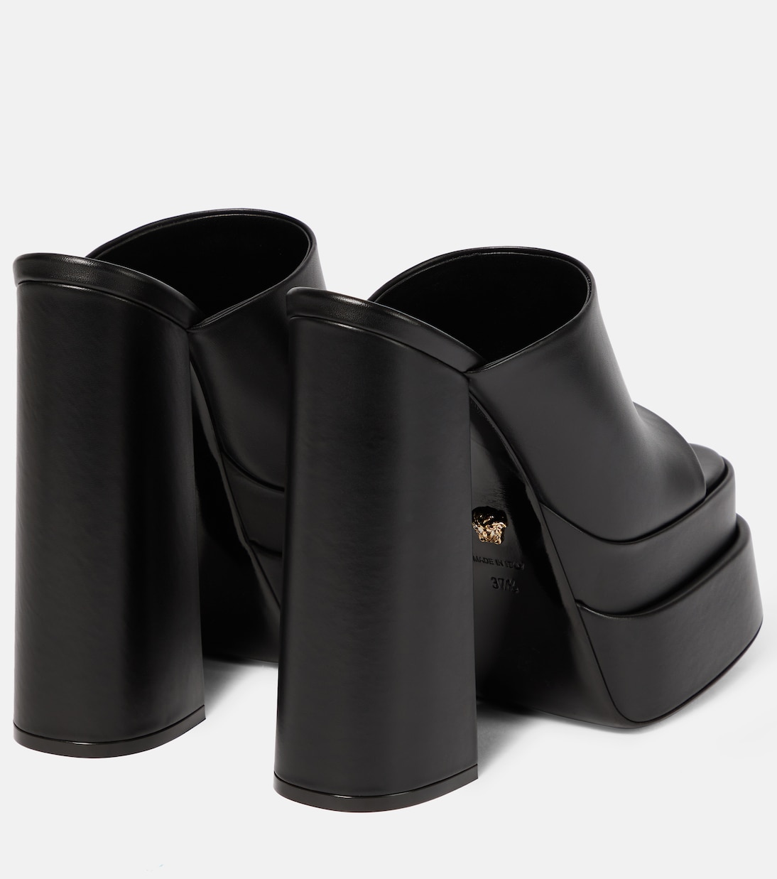 Plateau-Pantoletten aus Leder | Versace