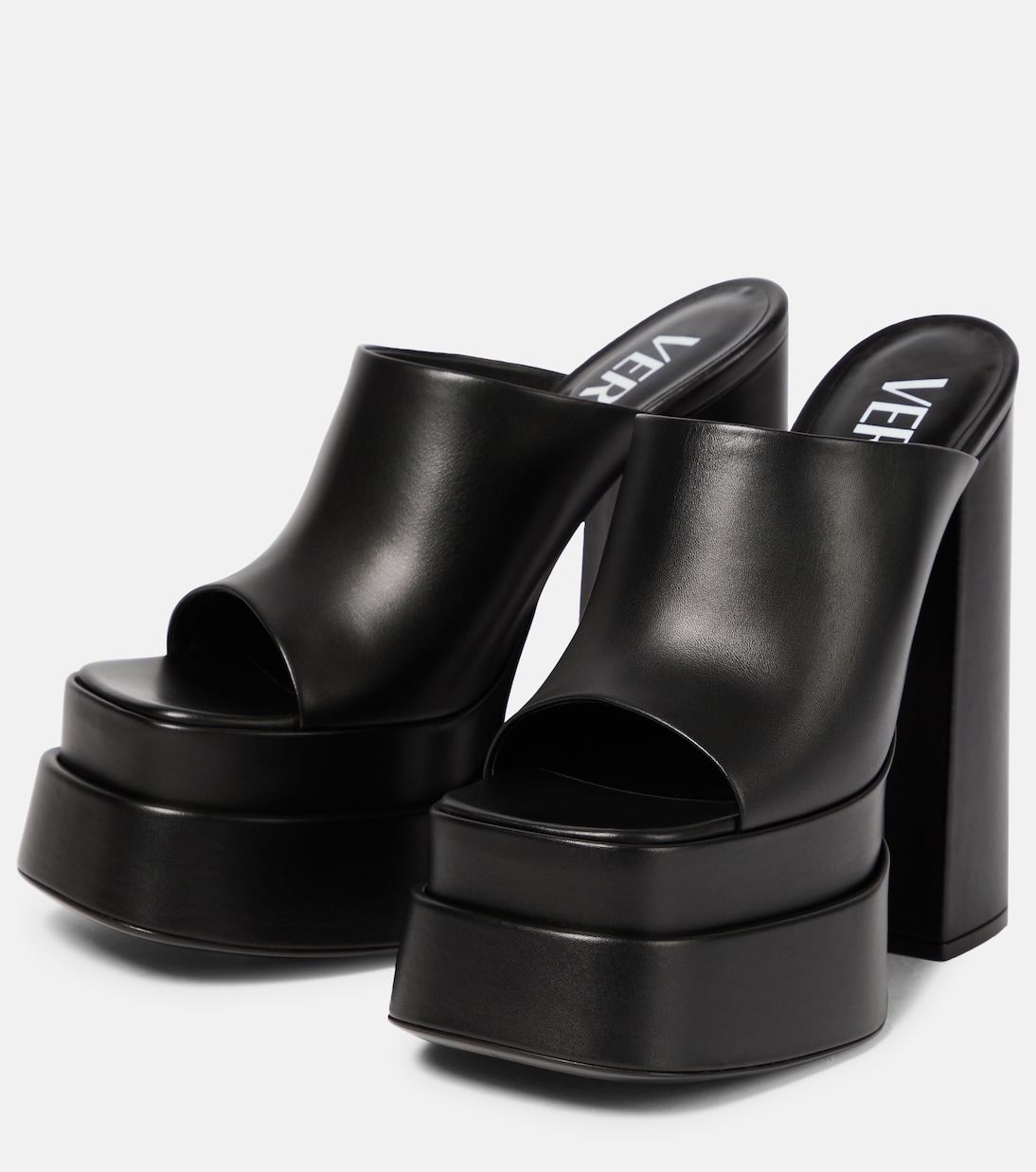 Plateau-Pantoletten aus Leder | Versace