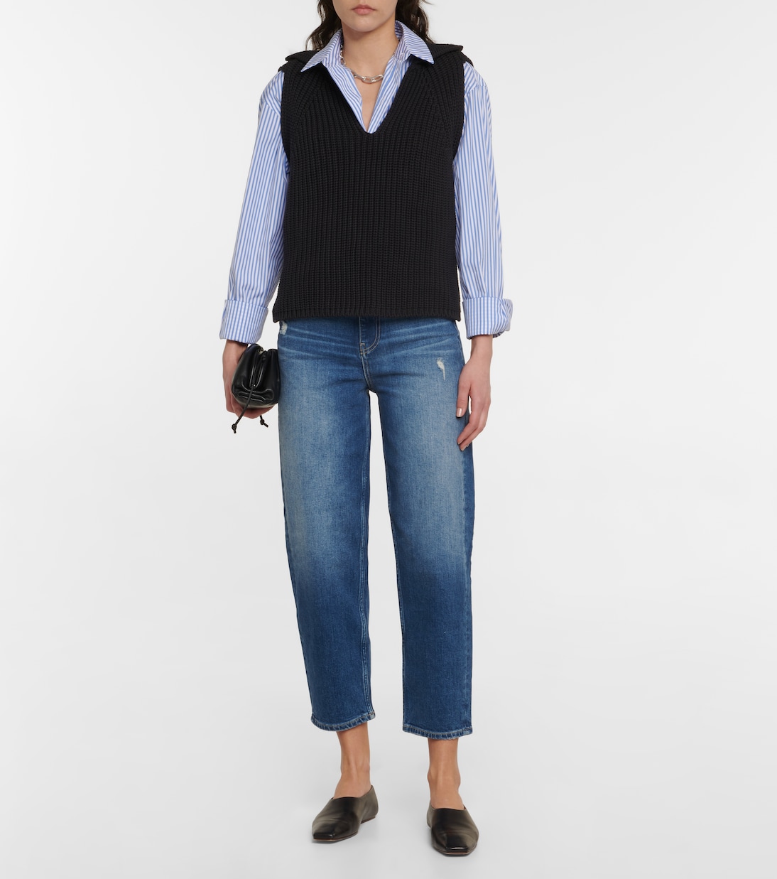 Balloon high-rise straight jeans | AG Jeans