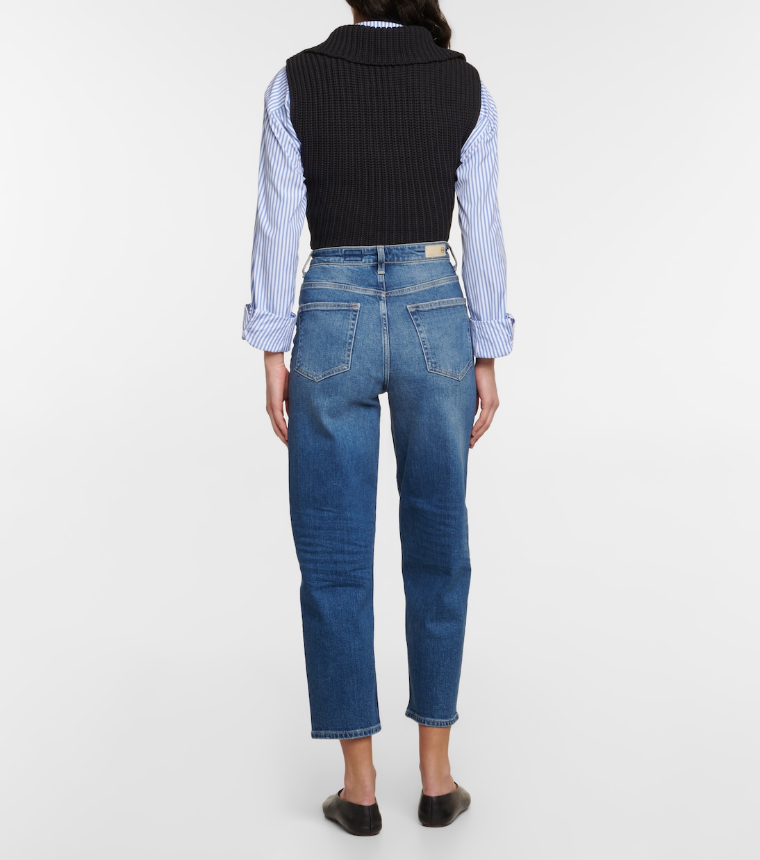 Balloon high-rise straight jeans | AG Jeans
