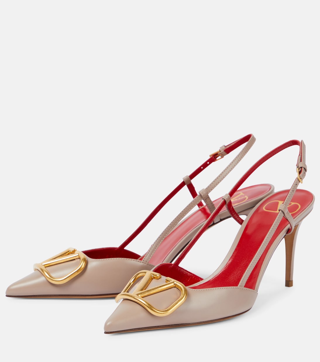 VLogo leather slingback pumps | Valentino Garavani