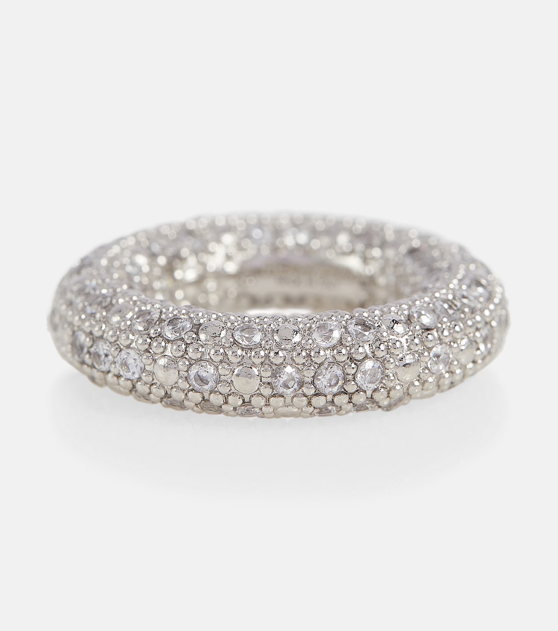 Crystal-embellished ring | Jil Sander