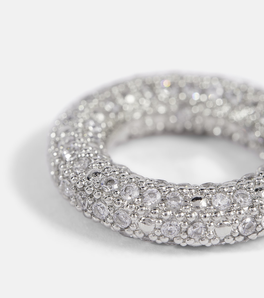 Crystal-embellished ring | Jil Sander