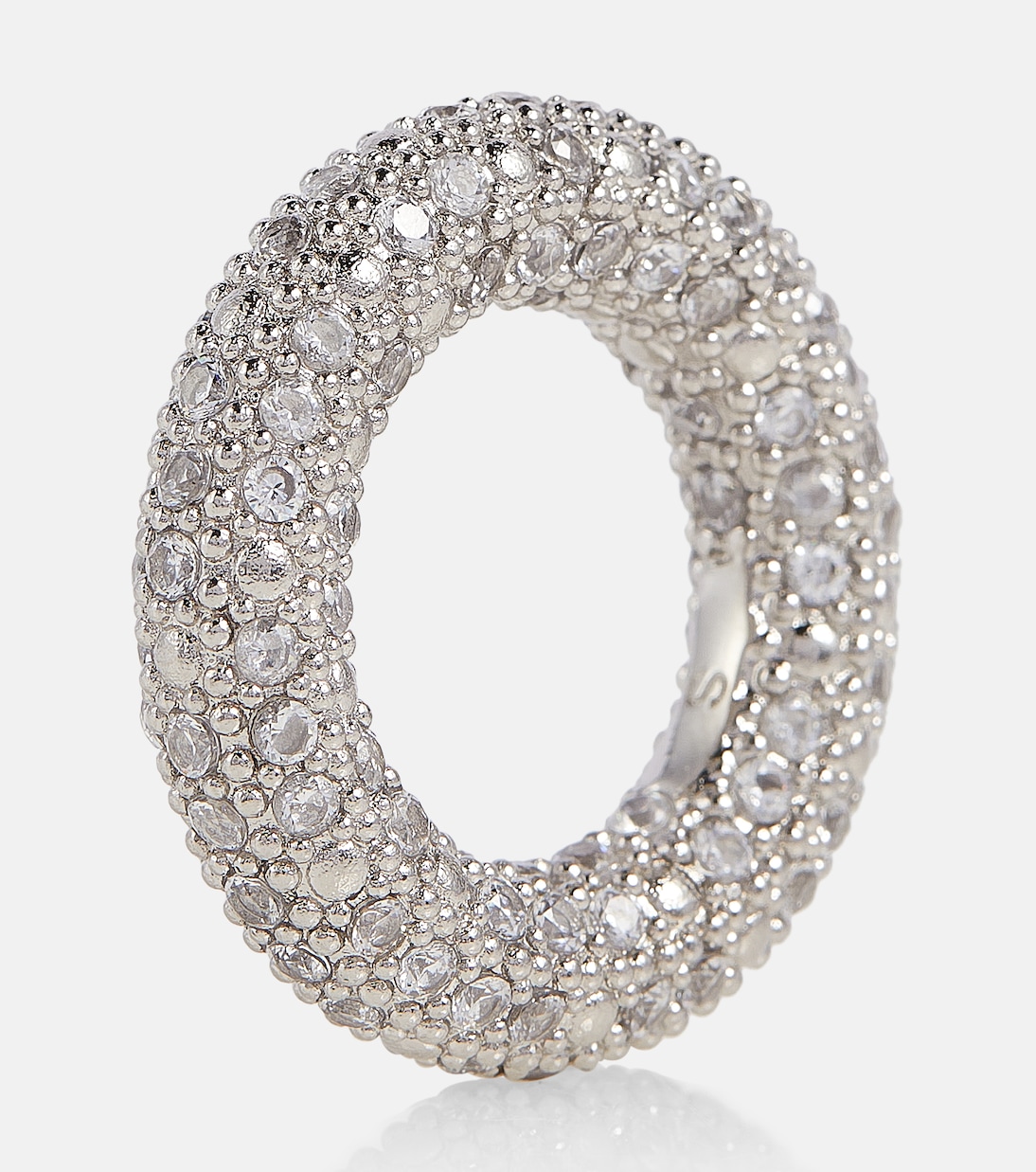 Crystal-embellished ring | Jil Sander