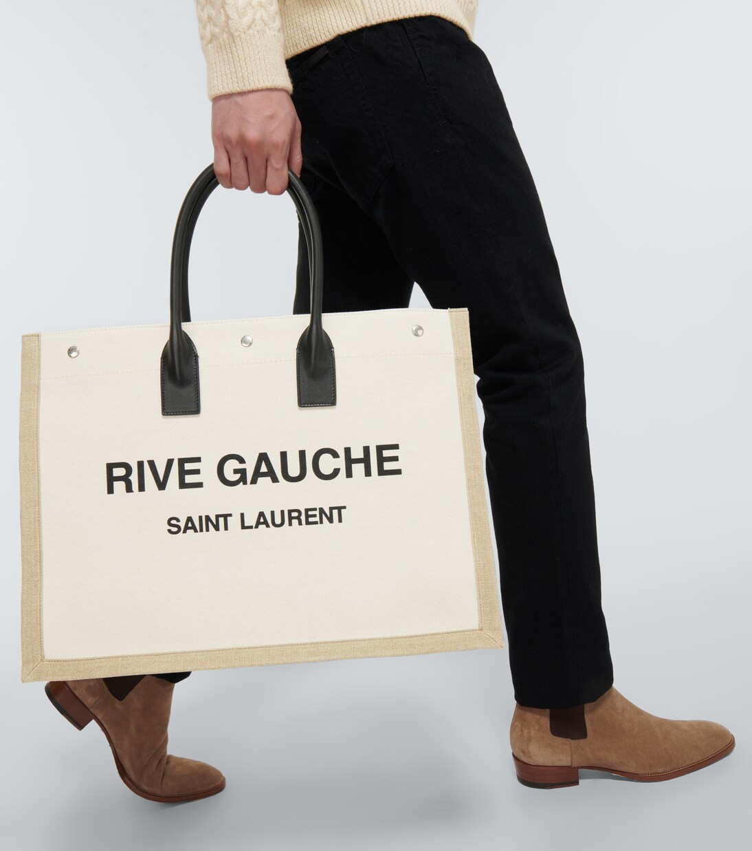 SAINT LAURENT RIVE GAUCHE トートバッグ（Rive Gauche canvas tote  