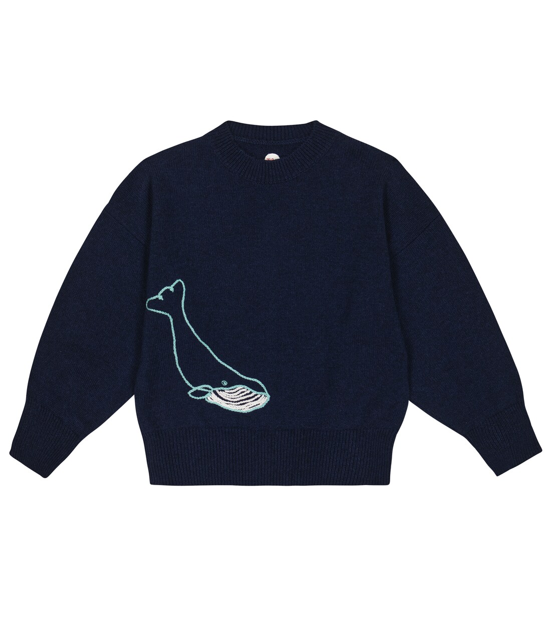 Whale embroidered cashmere sweater | The Row Kids