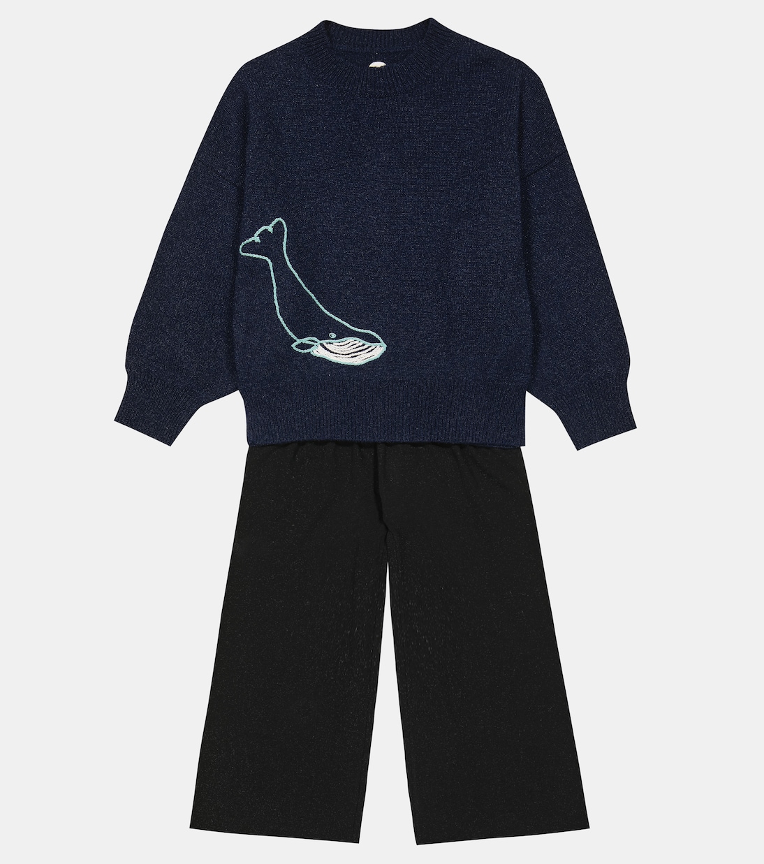 Whale embroidered cashmere sweater | The Row Kids
